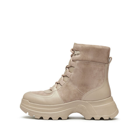 思加图2025冬季新款复古雪地靴中靴保暖厚底时装靴女靴EAH03DZ5