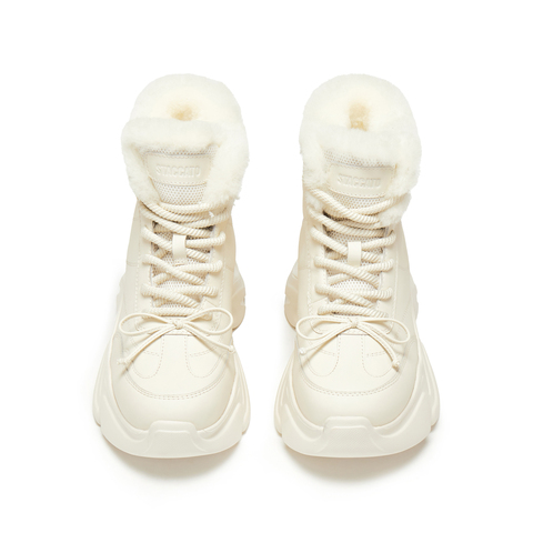 思加图2025冬季新款复古雪地靴保暖短靴厚底增高时装靴女S1851DD5