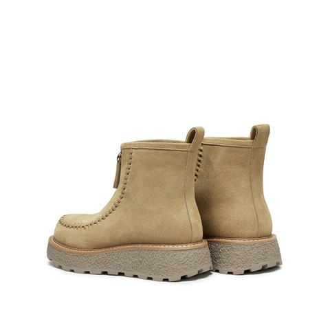 思加图2025冬季新款复古雪地靴加绒保暖短靴厚底时装靴女L7708DD5