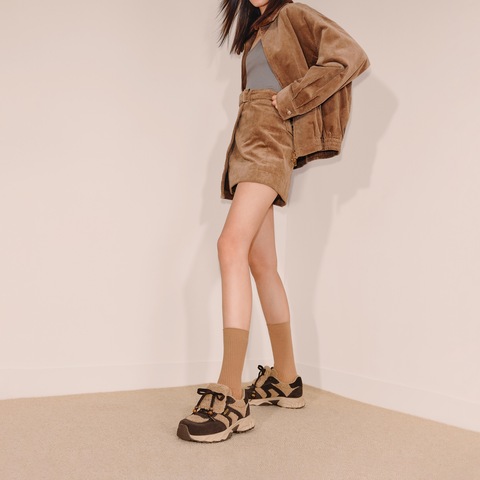 思加图2025冬季新款毛毛鞋保暖厚底增高运动休闲鞋女鞋子J5925DM5