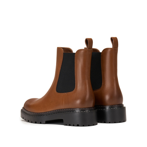 思加图2025冬季新款英伦风切尔西靴烟筒靴中靴时装靴女靴EIU05DZ5