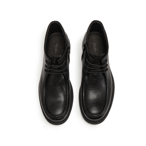 思加图2025冬季新款理查德马丁靴短靴复古低靴粗跟男靴子H1547DD5