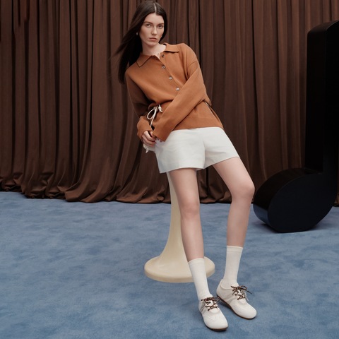 思加图2025秋季新款小琴键德训鞋阿甘鞋平底鞋休闲鞋女鞋EG701CM5