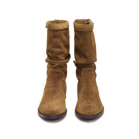 思加图2025冬季新款原野牧歌西部靴牛仔靴休闲靴中高靴女EIL03DS5