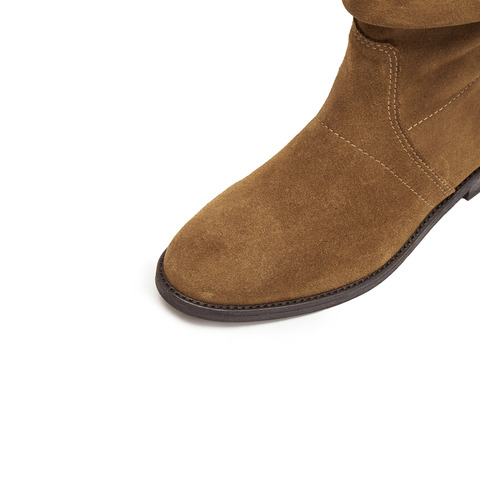 思加图2025冬季新款原野牧歌西部靴牛仔靴休闲靴中高靴女EIL03DS5