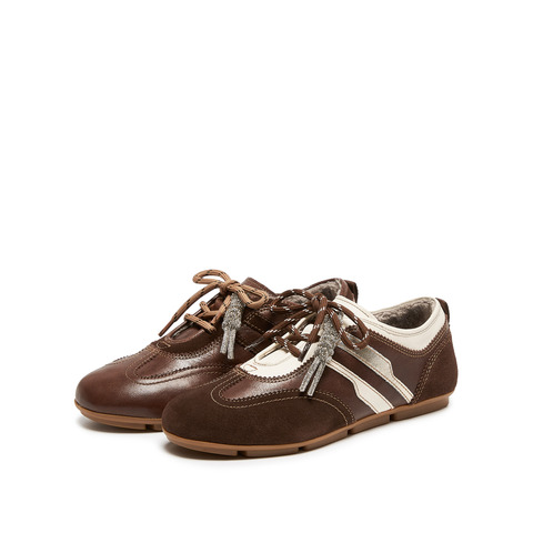 思加图2025秋季新款小琴键德训鞋阿甘鞋平底鞋休闲鞋女鞋EG701CM5