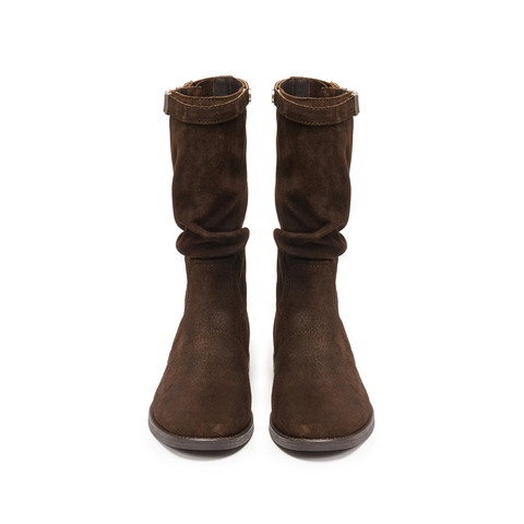 思加图2025冬季新款原野牧歌西部靴牛仔靴休闲靴中高靴女EIL03DS5