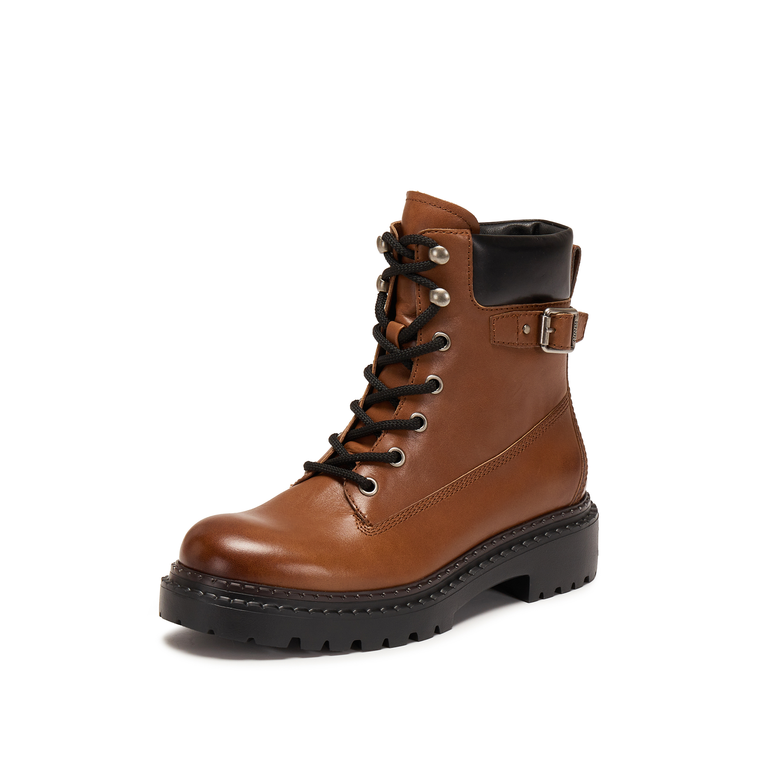 思加图2025冬季新款滚石街马丁靴厚底增高短靴时装靴女靴EIU01DD5