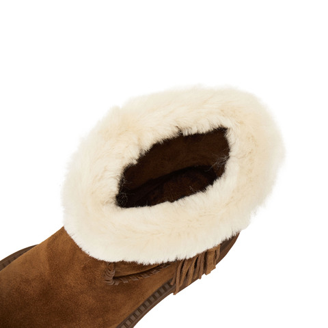 思加图2025冬季新款复古雪地靴加绒保暖中筒时装靴女靴子B5620DZ5