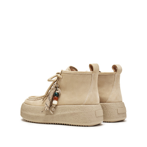 思加图2025冬季新款复古运动靴短靴厚底增高时装靴女靴子J0262DD5