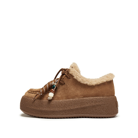 思加图2025秋季新款复古运动休闲鞋厚底增高深口鞋女单鞋J0261CM5