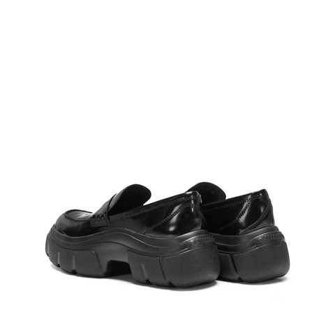 思加图2025春季英伦风乐福鞋一脚蹬厚底增高单鞋女鞋ESF24AA5