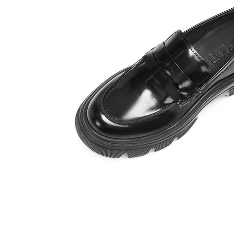 思加图2025春季英伦风乐福鞋一脚蹬厚底增高单鞋女鞋ESF24AA5