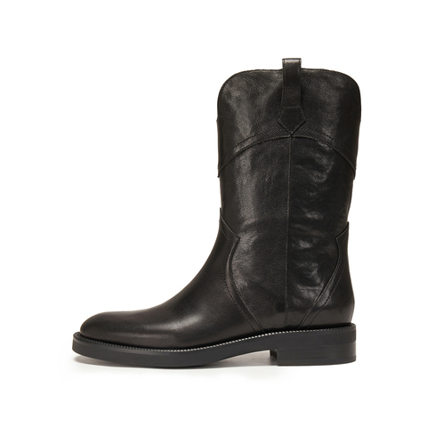 思加图2025冬季新款乌托邦西部靴牛仔靴中靴时装靴女靴子Z0521DZ5