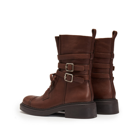 思加图2025冬季新款玫瑰鼓手马丁靴中靴厚底时装靴女靴子EIH02DZ5