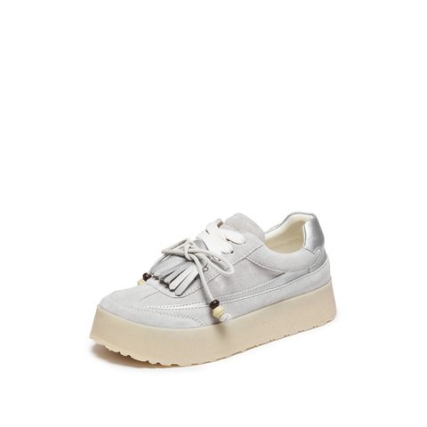 思加图2025秋季新款复古德训鞋厚底增高板鞋运动休闲鞋女C6946CM5