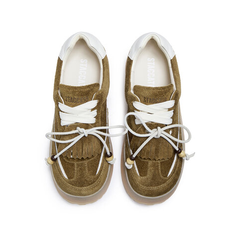 思加图2025秋季新款复古德训鞋厚底增高板鞋运动休闲鞋女C6946CM5