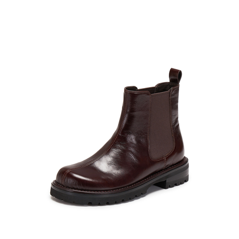 思加图2025冬季新款英伦风切尔西靴短靴时装靴粗跟女靴子B2393DD5