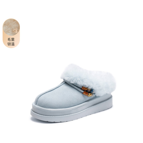 思加图2025冬季新款雪团团雪地靴毛里保暖短靴厚底增高女EIY08DD5