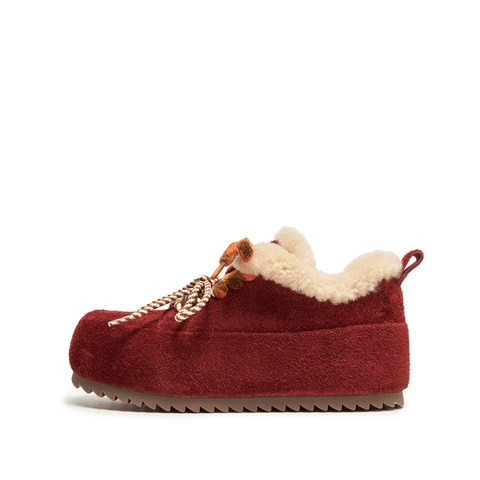 思加图2025冬季新款复古毛毛鞋加绒保暖勃肯鞋休闲鞋女鞋S5090DM5