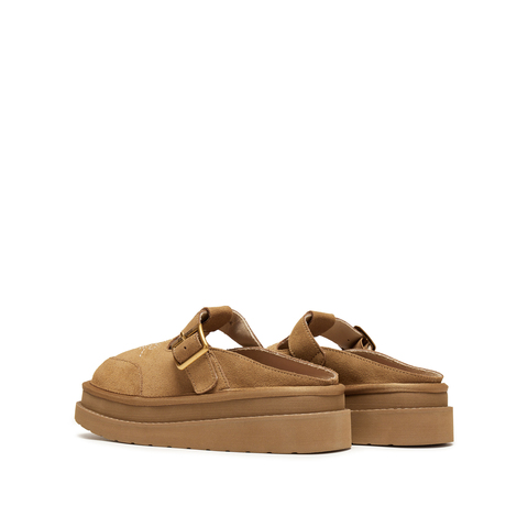 思加图2025冬季新款复古勃肯鞋毛毛鞋厚底增高保暖女鞋子EIY04DH5