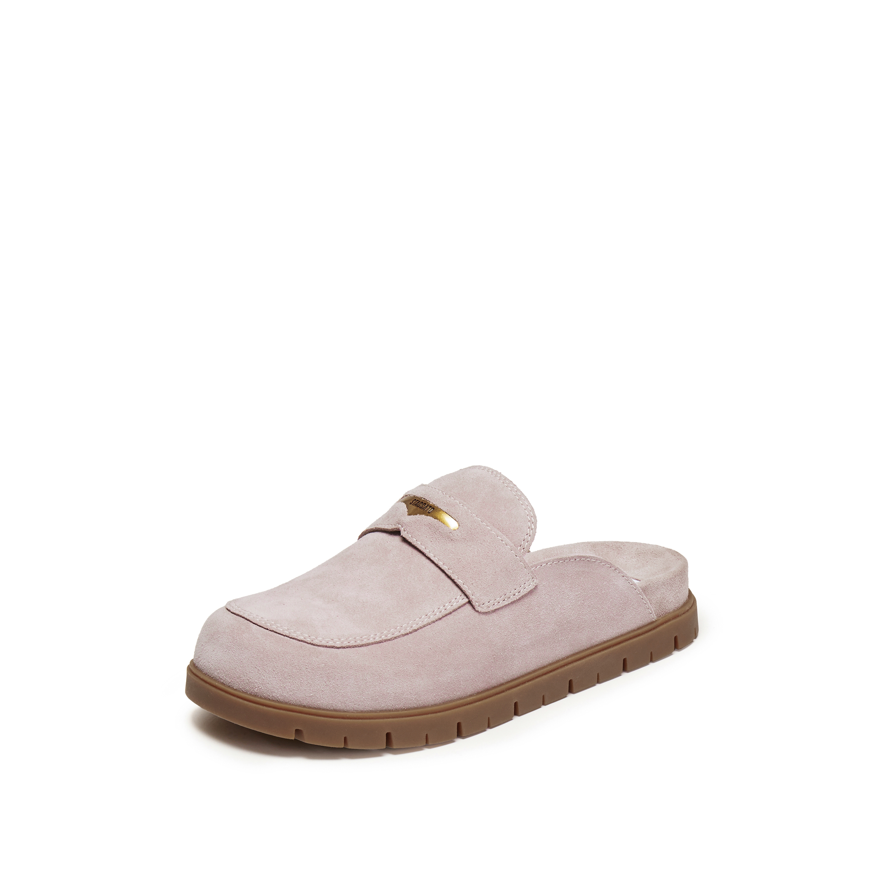 思加图2025冬季新款勃肯鞋毛毛鞋大头鞋厚底加绒半拖鞋女EIM01DH5