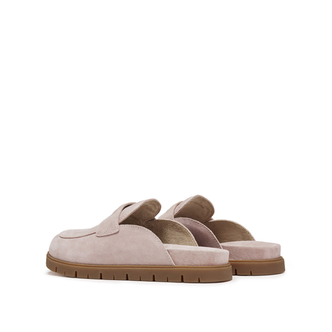 思加图2025冬季新款勃肯鞋毛毛鞋大头鞋厚底加绒半拖鞋女EIM01DH5