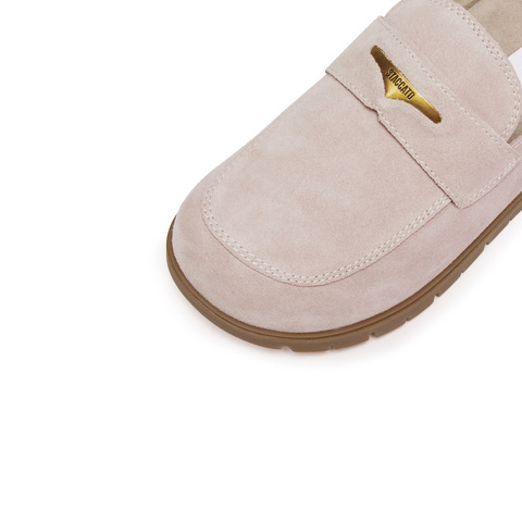 思加图2025冬季新款勃肯鞋毛毛鞋大头鞋厚底加绒半拖鞋女EIM01DH5