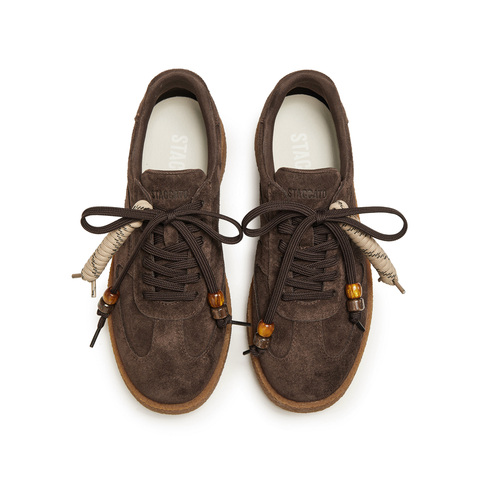 思加图2026春季新款复古德训鞋保暖毛毛鞋厚底休闲鞋女鞋J2551AM6