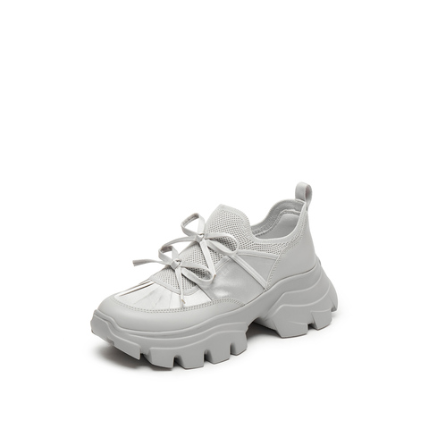 思加图2026春季新款蝴蝶岛老爹鞋厚底增高休闲鞋透气女鞋ECE83AM6