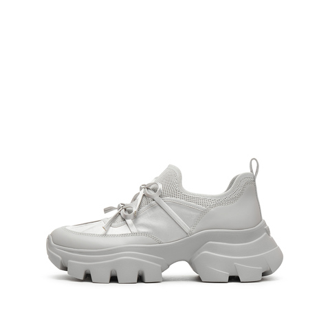 思加图2026春季新款蝴蝶岛老爹鞋厚底增高休闲鞋透气女鞋ECE83AM6