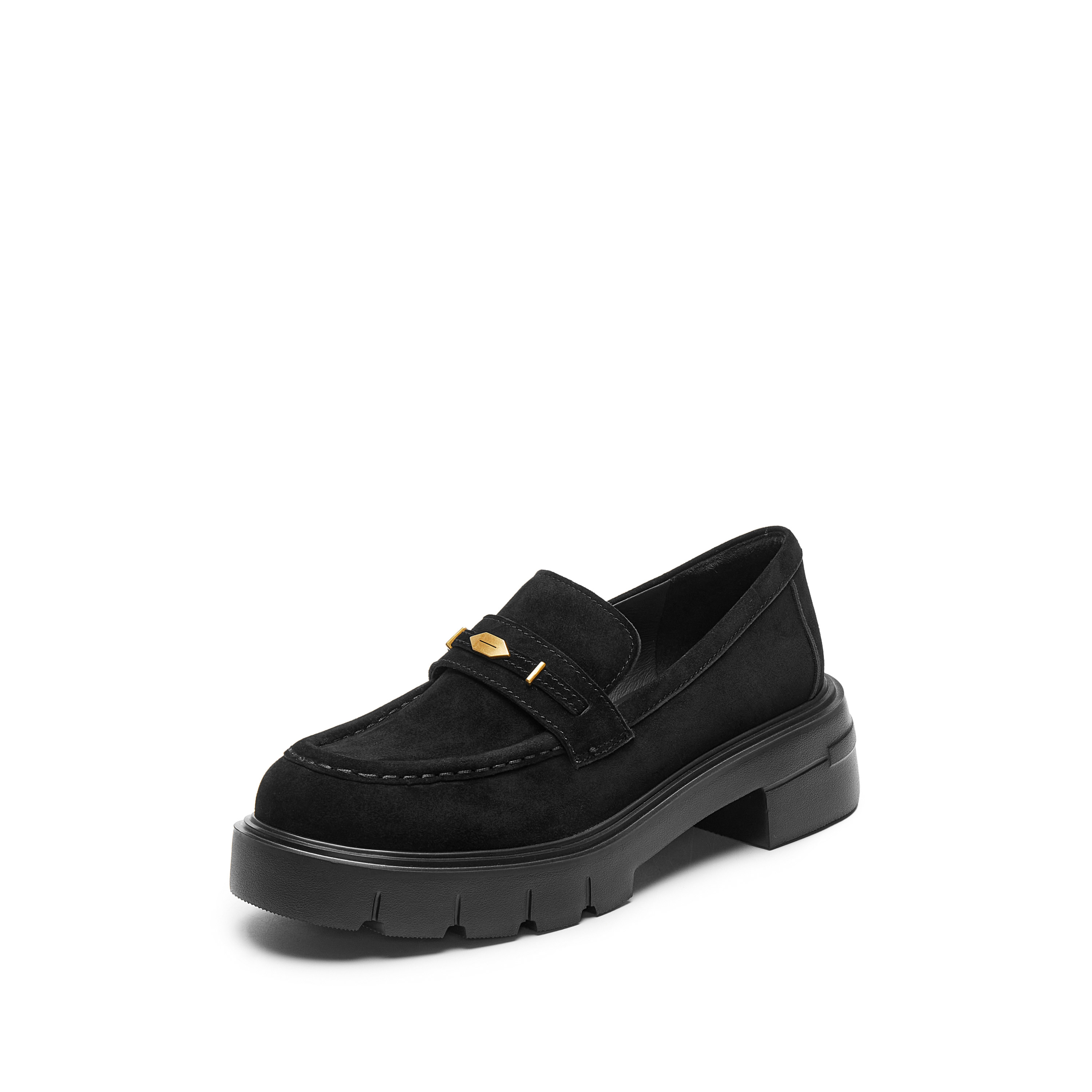 思加图2026春季新款秋叶伯爵乐福鞋厚底增高一脚蹬女单鞋EGB27AA6