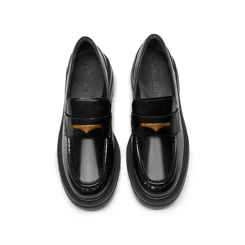 思加图2026春季新款小海鸥爵士乐福鞋小皮鞋厚底一脚蹬女EEZ22AA6