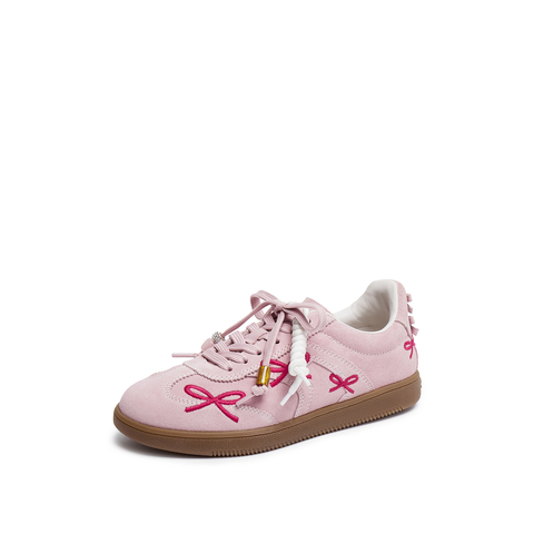 思加图2026春季新款蝴蝶音符德训鞋阿甘鞋休闲鞋平底鞋女EE933AM6