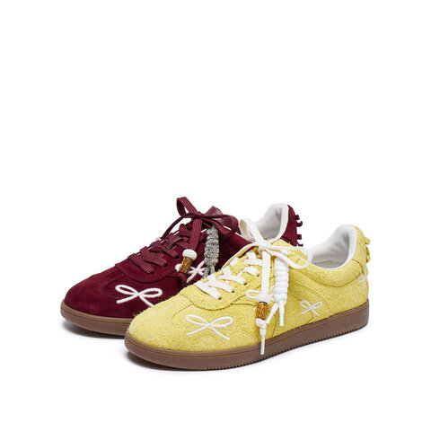 思加图2026春季新款蝴蝶音符德训鞋阿甘鞋休闲鞋平底鞋女EE933AM6