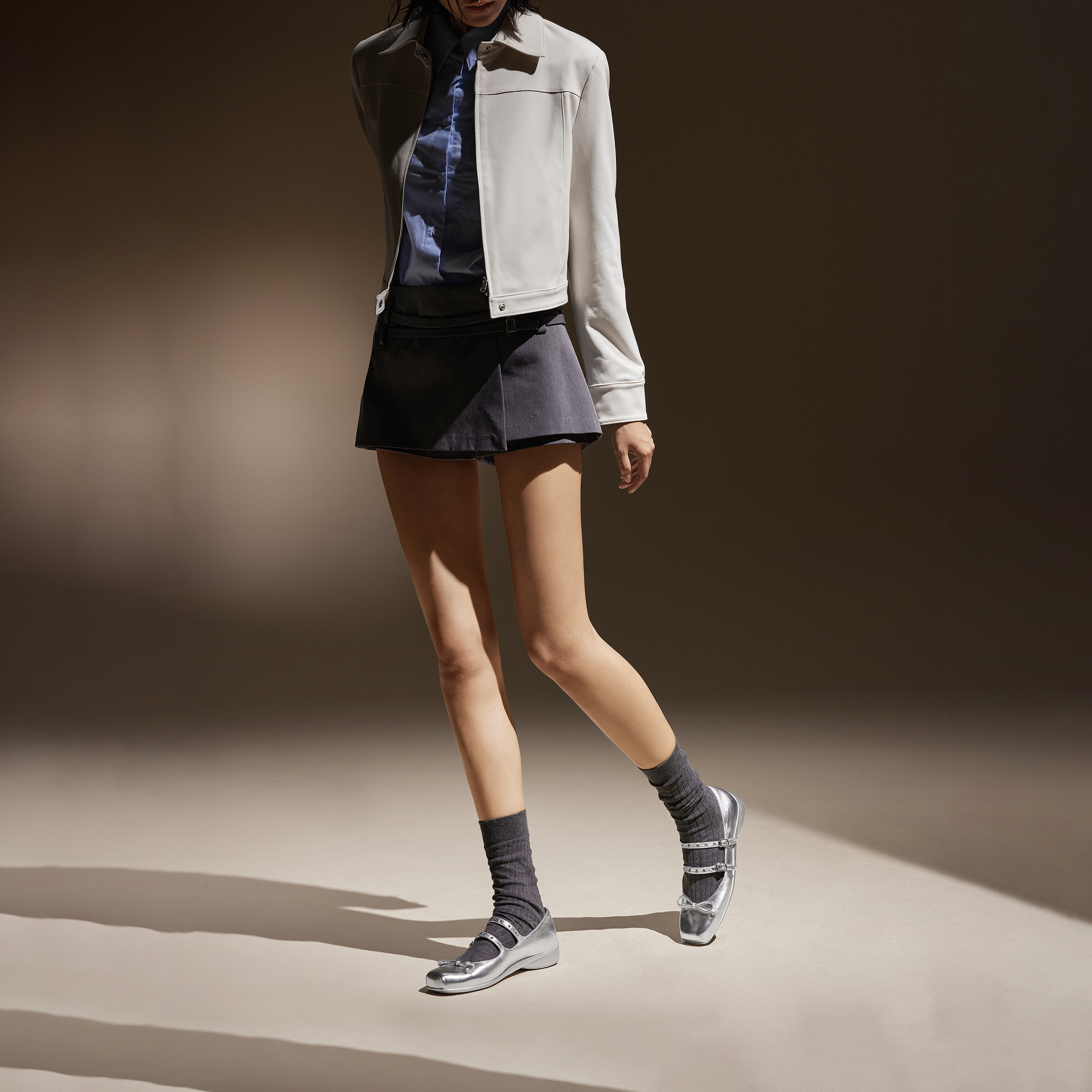 思加图2026春季新款玛丽珍鞋芭蕾舞鞋奶油鞋浅口女单鞋S6821AQ6