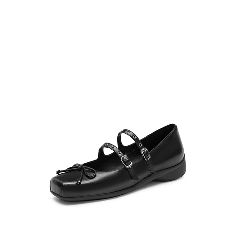 思加图2026春季新款玛丽珍鞋芭蕾舞鞋奶油鞋浅口女单鞋S6821AQ6