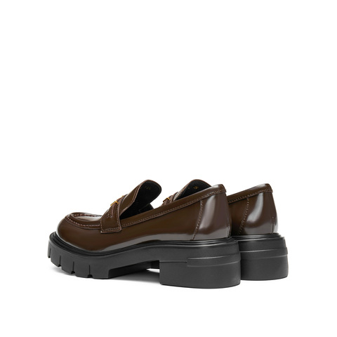 思加图2026春季新款秋叶伯爵乐福鞋厚底增高一脚蹬女单鞋EGB27AA6