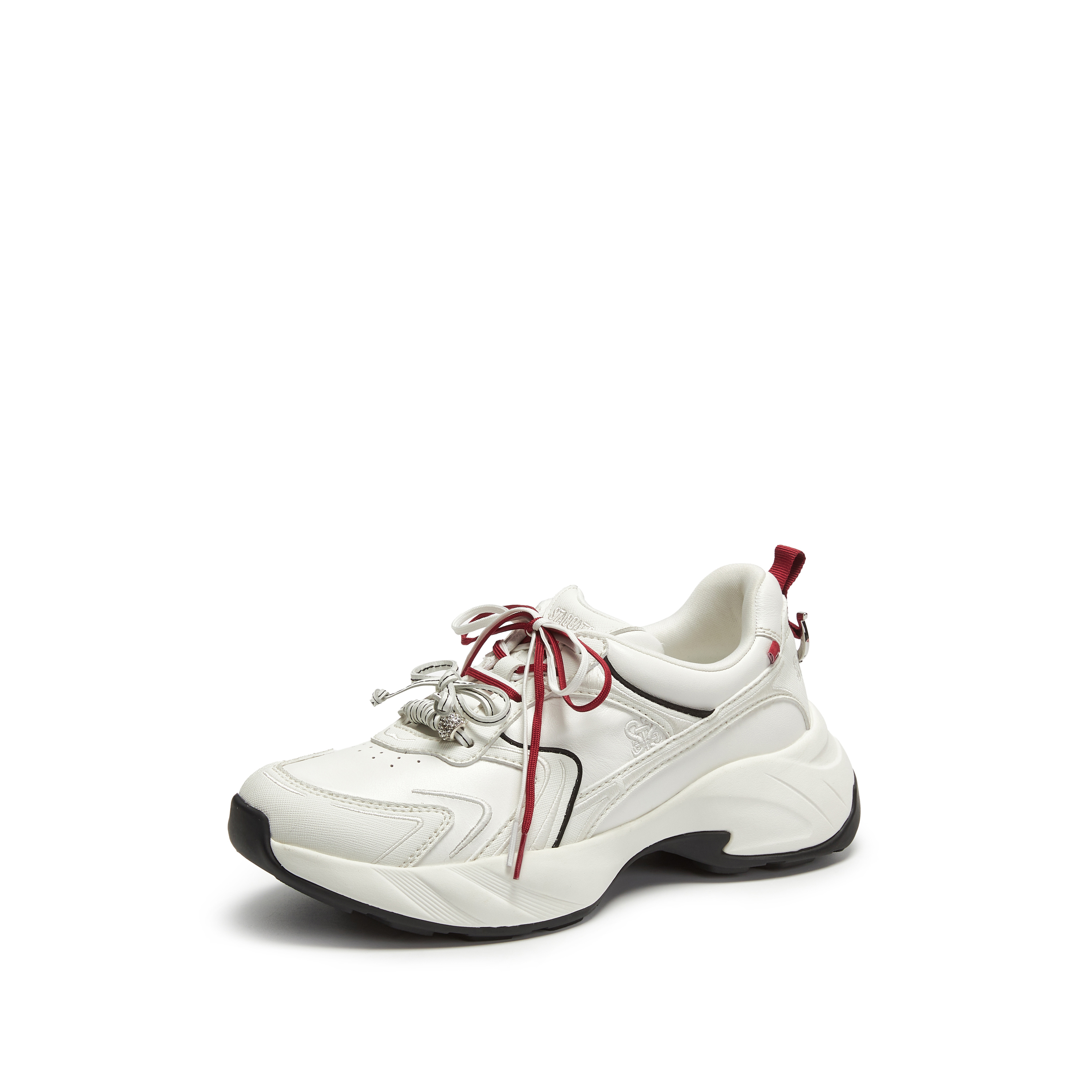 思加图2026春季新款幸运马蹄老爹鞋厚底增高运动休闲鞋女EJB07AM6