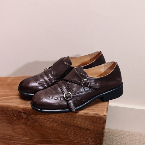 思加图2026春季新款孟克舞曲英伦风牛津鞋布洛克鞋皮鞋女J1786AM6