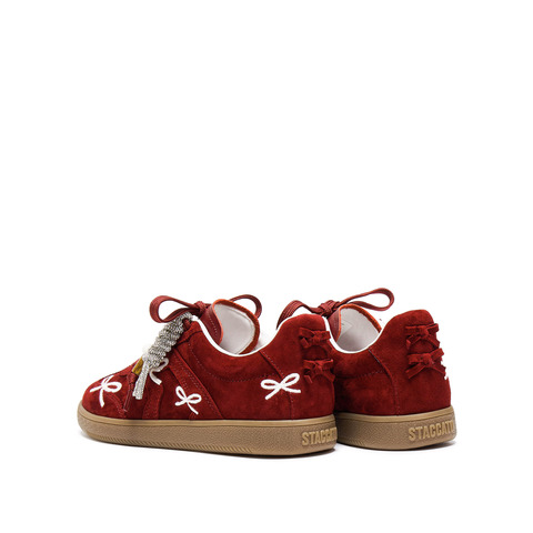 思加图2026春季新款蝴蝶音符德训鞋阿甘鞋休闲鞋平底鞋女EE933AM6