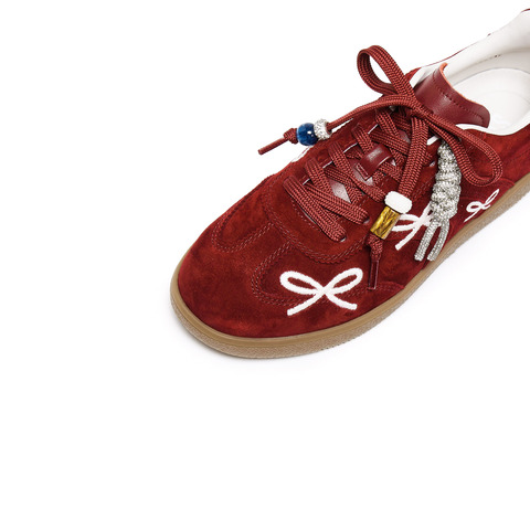 思加图2026春季新款蝴蝶音符德训鞋阿甘鞋休闲鞋平底鞋女EE933AM6