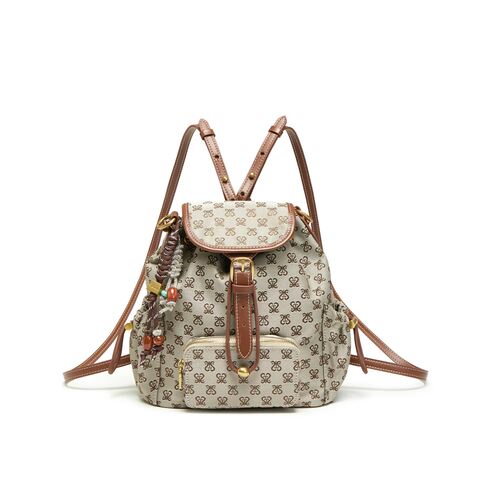 思加图2026春季新款复古老花双肩包单肩包多功能背提包X8389AX6