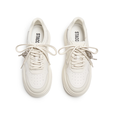 思加图2026春季新款百搭板鞋厚底增高运动休闲鞋小白鞋女L0063AM6