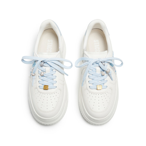 思加图2026春季新款百搭板鞋小白鞋厚底运动休闲鞋女鞋子EUW35AM6