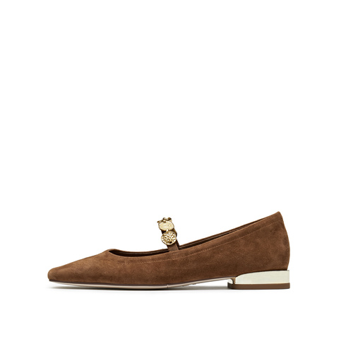 思加图2026春季新款多宝鞋玛丽珍鞋平底鞋浅口鞋法式女单鞋EWV03AQ6