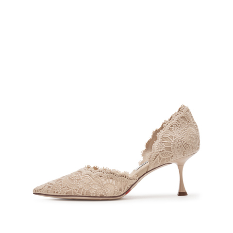 思加图2026春季新款Burano仙女鞋浅口单鞋高跟鞋女凉鞋ED334AK6