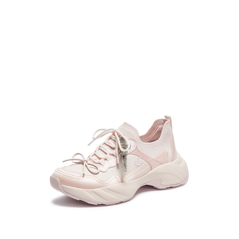 思加图2026春季新款老爹鞋运动休闲鞋厚底增高透气女鞋子EJB01AM6