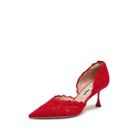 思加图2026春季新款Burano仙女鞋浅口单鞋高跟鞋女凉鞋ED334AK6