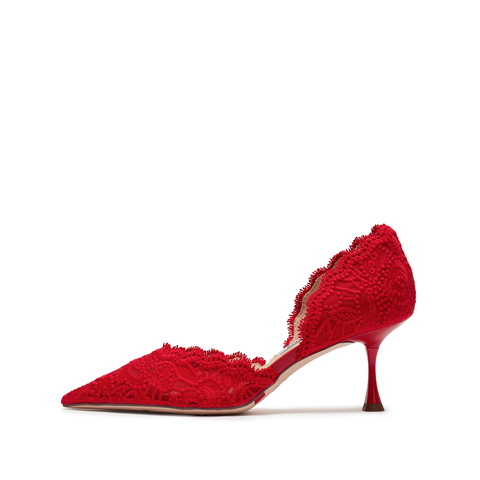 思加图2026春季新款Burano仙女鞋浅口单鞋高跟鞋女凉鞋ED334AK6